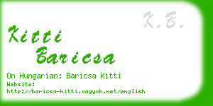 kitti baricsa business card